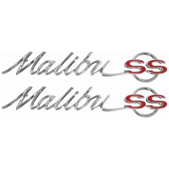 Emblem, Bakskärm / Quarter Panel, 1965 "Malibu SS"