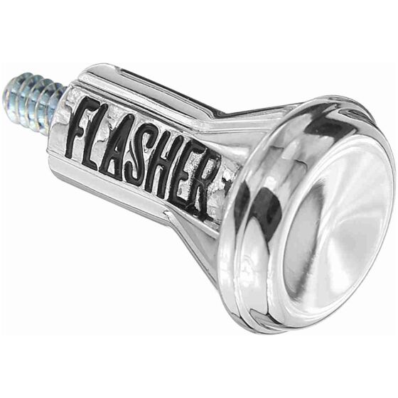 Knob, Emergency Flasher, 1967-72, Chrome, Long