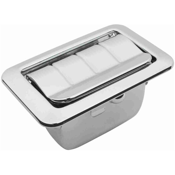 Cover, Ash Tray, 1968-72 Chevrolet, 1968-69 BOP, Chrome/Ribbed, 3-1/2 "x 2"