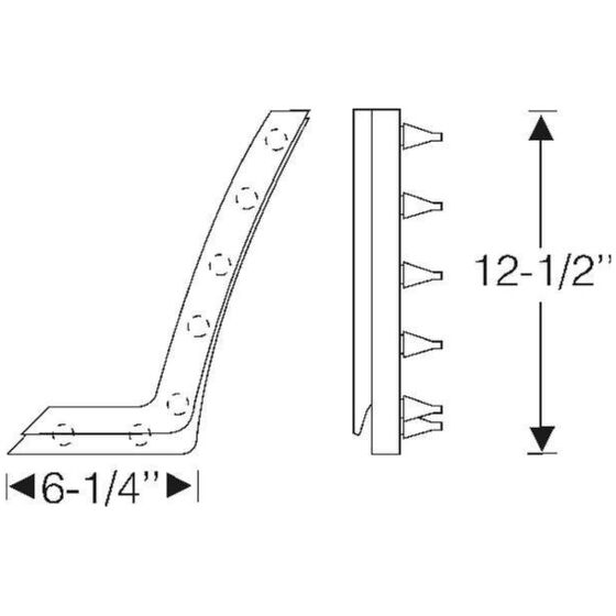 Fender dust seal 1942-47 4dr sedan Cadillac