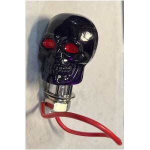 Växelspaksknopp Skull black med red eye led belysning