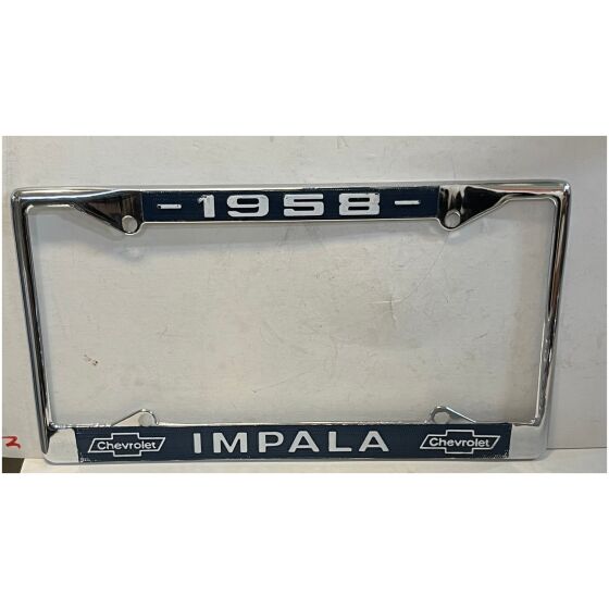 Chrome License Plate Frame For 1958 Chevrolet Impala