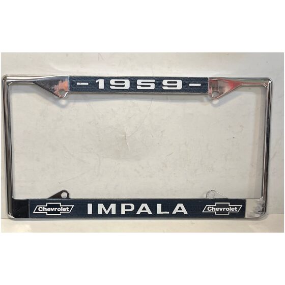 Nummerplåtsram i Kromad metall Chevrolet Impala 1959