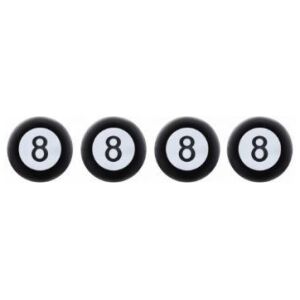 "8" Ball luftnippelhattar (4-Pack)