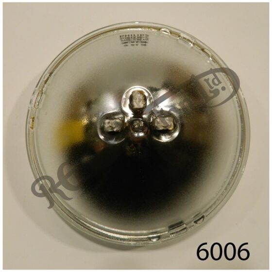 Sealed Beam 7tum 6V Hel Halvljus lampa 6006