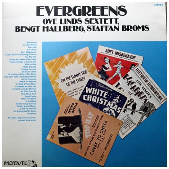 Ove Linds Sextett, Bengt Hallberg, Staffan Broms - Evergreens (2xLP, Album)