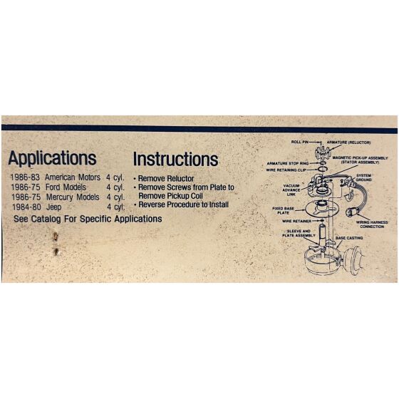 Tune-up kit fördelare 4-cyl Ford Mercury 75-86, Jeep 80-84, AMC 83-86