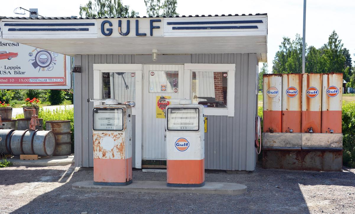 Gulfmacken i Viksjö har allt utom bensin – här är allt nostalgi: “Det är coolt”