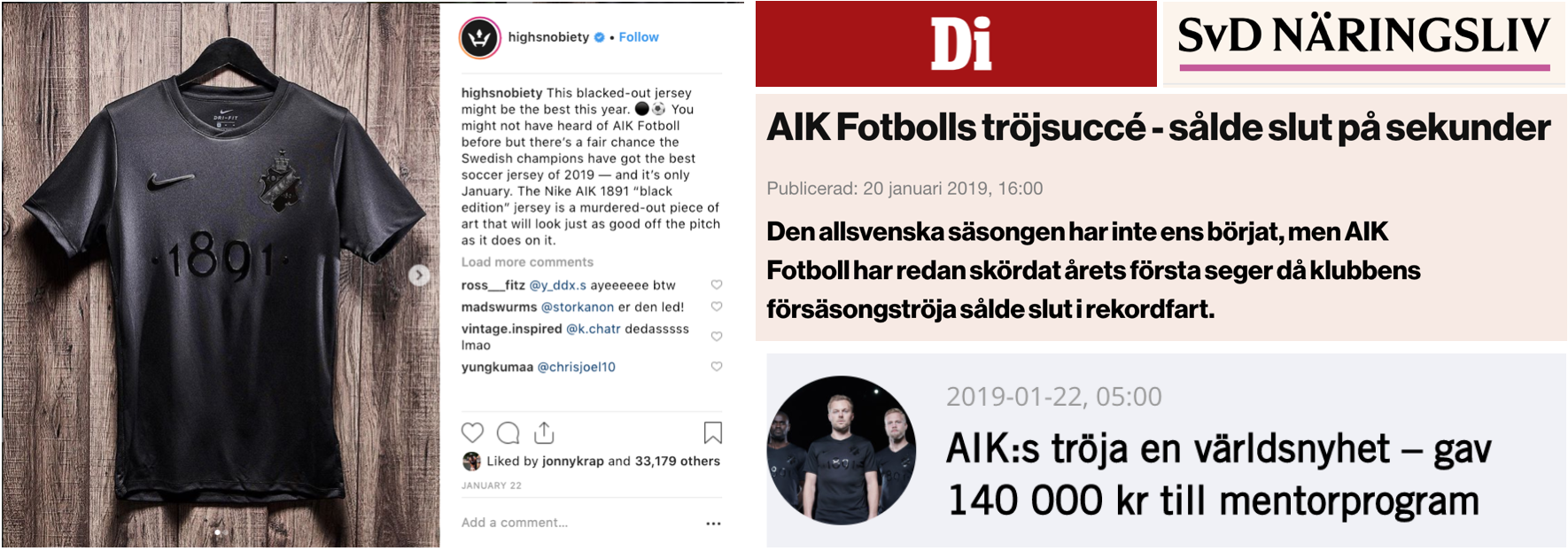 Nike Launch Stunning AIK 1891 Black Edition Jersey - SoccerBible