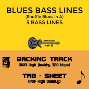 Blues Bass Lines - Backing Track & Bass TAB / SHEET