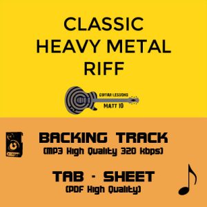 Classic Heavy Metal Riff - Backing Track & Guitar TAB / SHEET