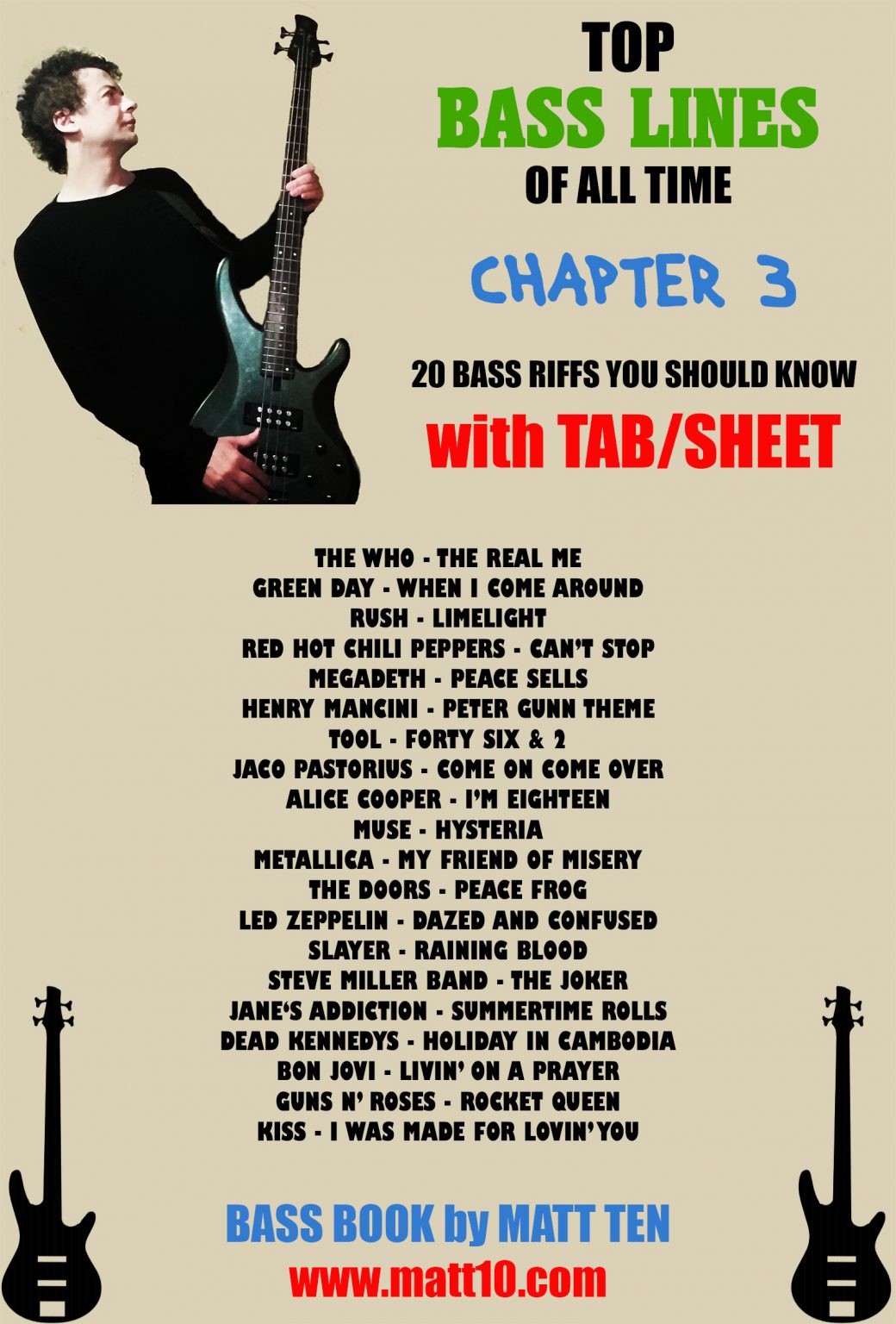 TOP 20 BASS LINES OF ALL TIME CHAPTER 3 BASS BOOK MATT TEN