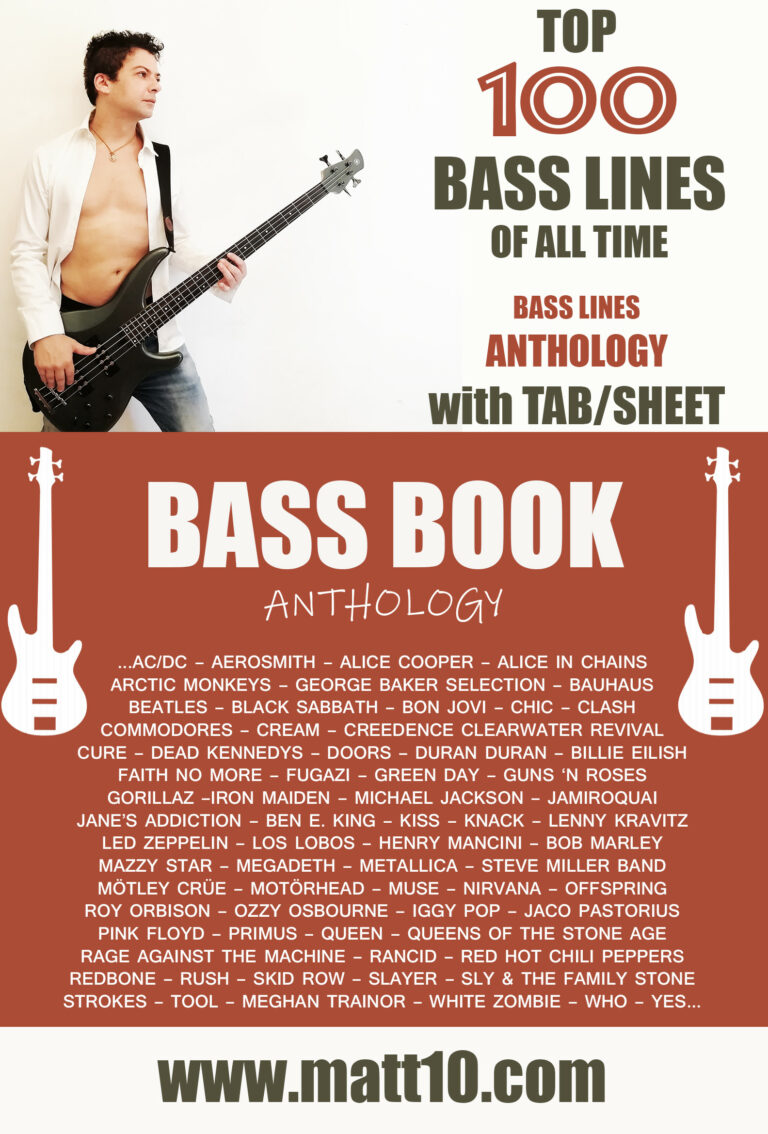 TOP 100 BASS LINES OF ALL TIME Bass Riffs Anthology BASS BOOK