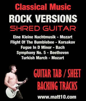 CLASSICAL PIECES IN ROCK METAL GUITAR MATT TEN