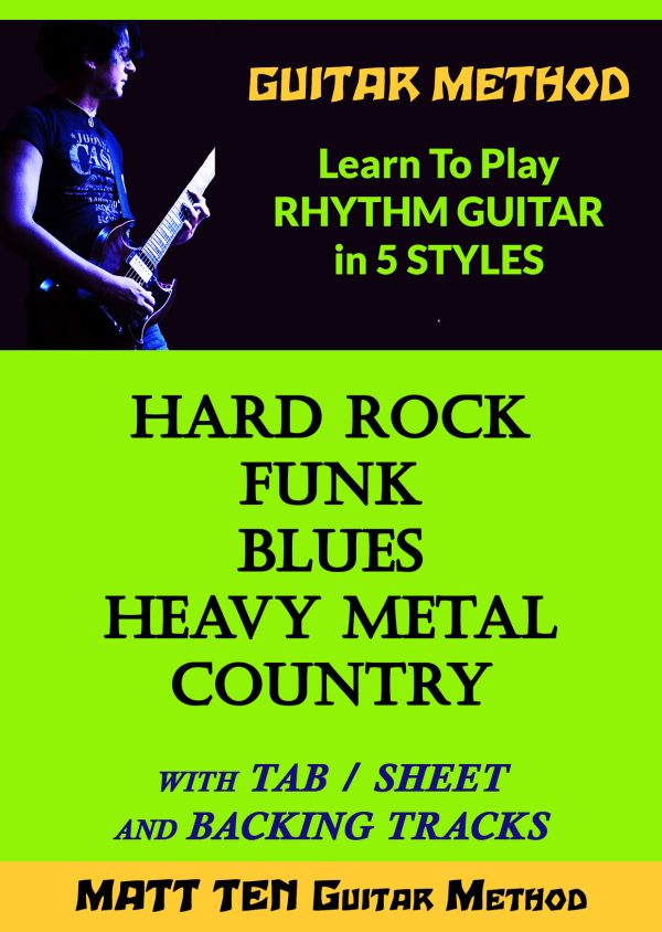 GUITAR METHOD Learn To Play RHYTHM GUITAR in 5 STLES Backing Tracks