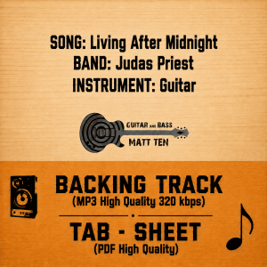 Living After Midnight (Judas Priest) - GUITAR TAB / SHEET + Backing Track