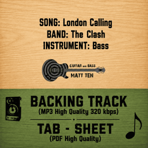 London Calling (The Clash) - BASS TAB / SHEET + Backing Track
