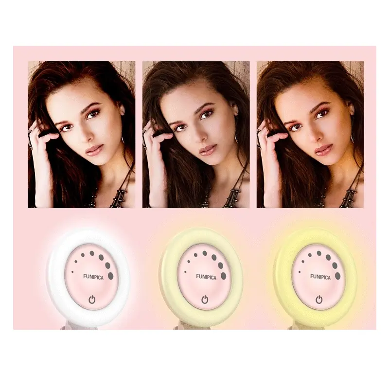 TikTok Selfie Lampa Ring - Rosa - Bild 4