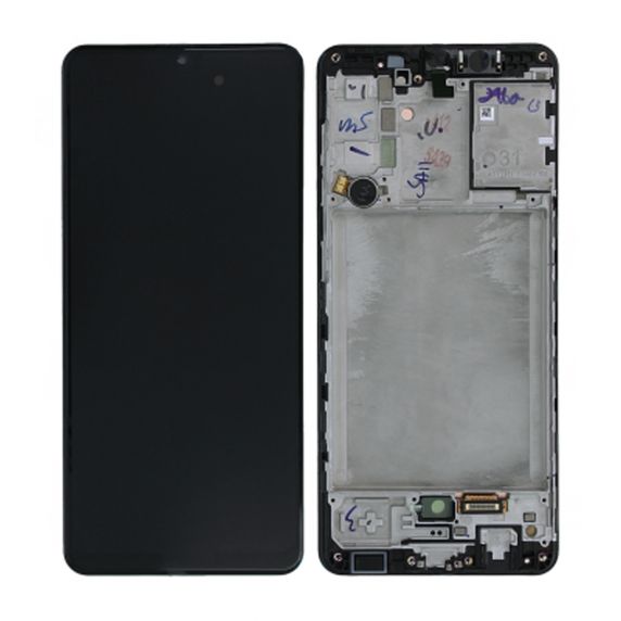 Samsung Galaxy A31 Skärm med LCD Display Original - Svart - Max Deal