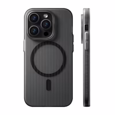 iPhone 13 Pro Max Mobilskal Korrugerad Anti-Halk - Svart