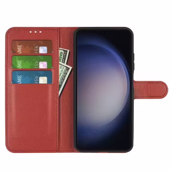 Samsung Galaxy S24 Ultra Plånboksfodral med Stativ - Brun - Bild 2