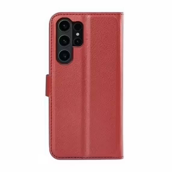 Samsung Galaxy S24 Ultra Plånboksfodral med Stativ - Brun - Bild 3
