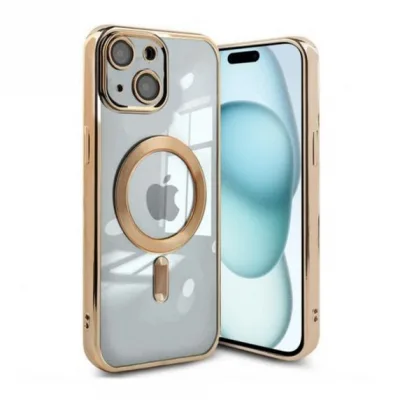Luxury Mobilskal med Magsafe iPhone 15 - Guld