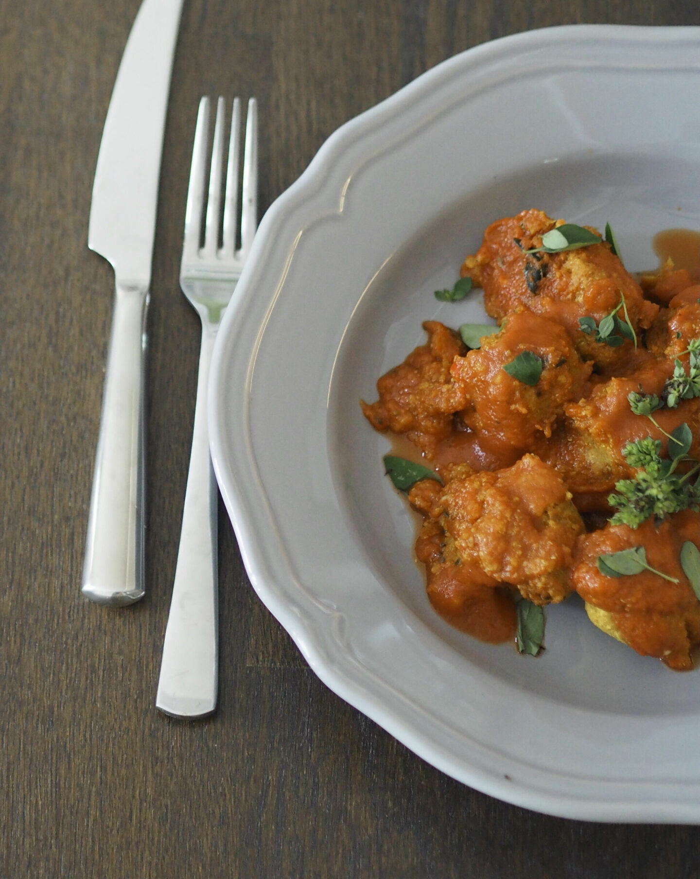 Kryddiga veganska "köttbullar" 
