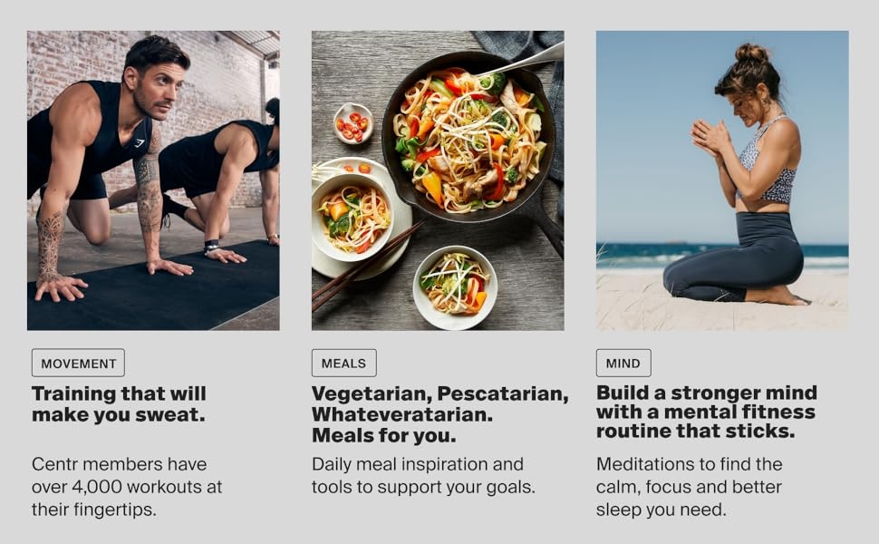Centrs personalized training and tools will fuel your movement, meals, and mind