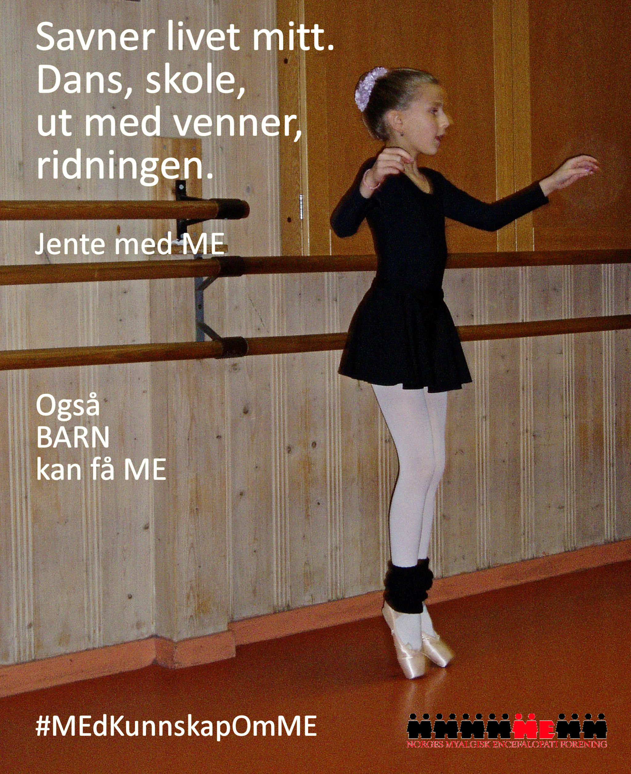 kunnskapskampanje 2018 barn med ME plakat ballett