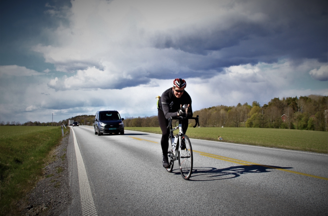 Tom Eirik trener til å sykle Trondheim Oslo