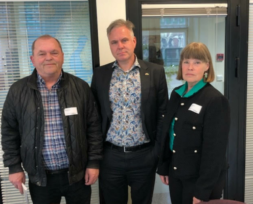 Trude Schei og Olav Osland - møte med Bjørlo og Venstre