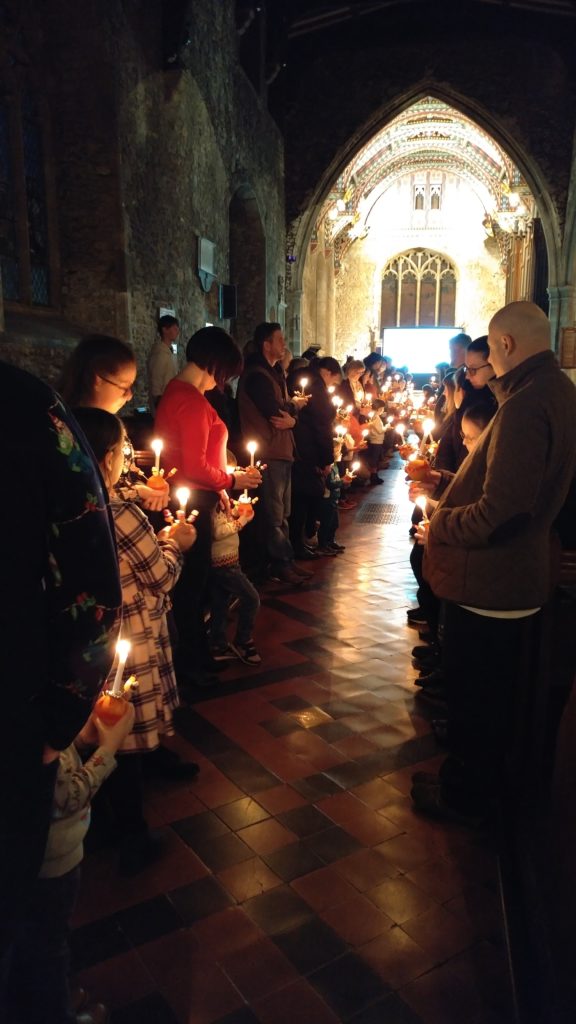 Christingles’ service time 2019, St. Mary, Prittlewell.