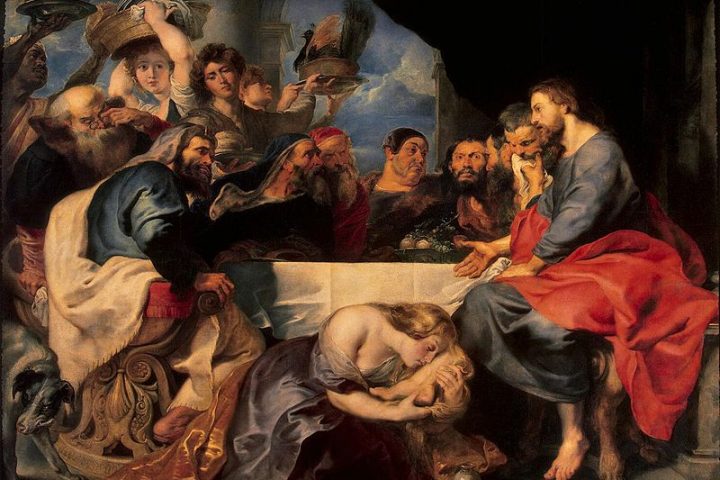 Feast in the House of Simon the Pharisee by Rubens, c. 1618. https://en.wikipedia.org/wiki/Simon_the_Pharisee#/media/File:Rubens-Feast_of_Simon_the_Pharisee.jpg