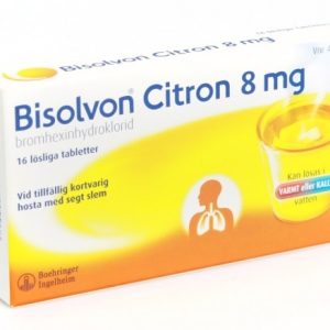 Bisolvon citron löslig tablett 8 mg 16 st