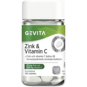 Gevita zink och C-vitamin tablett 100 st