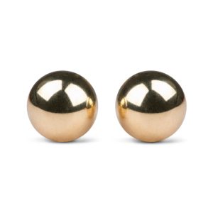 Gold ben wa balls - 22mm - Guldfärgade Knipkulor