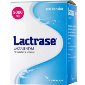 Lactrase Laktasenzym 100 st kapslar