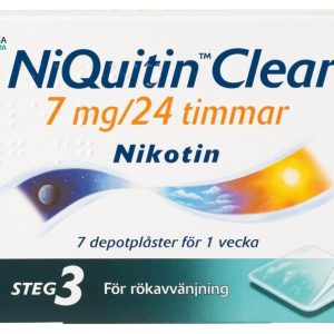 NiQuitin Clear depotplåster 7 mg 7 st