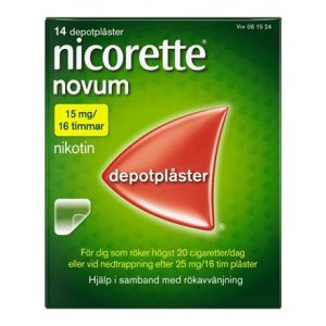 Nicorette Novum depotplåster 15 mg/16 timmar 14 st