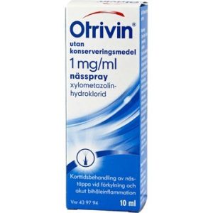 Otrivin Nässpray 1mg/ml Utan Konserveringsmedel 10ml