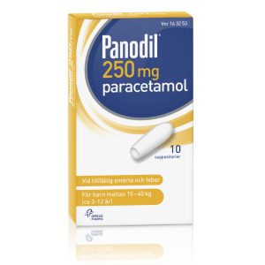 Panodil, suppositorium 250 mg 10 st