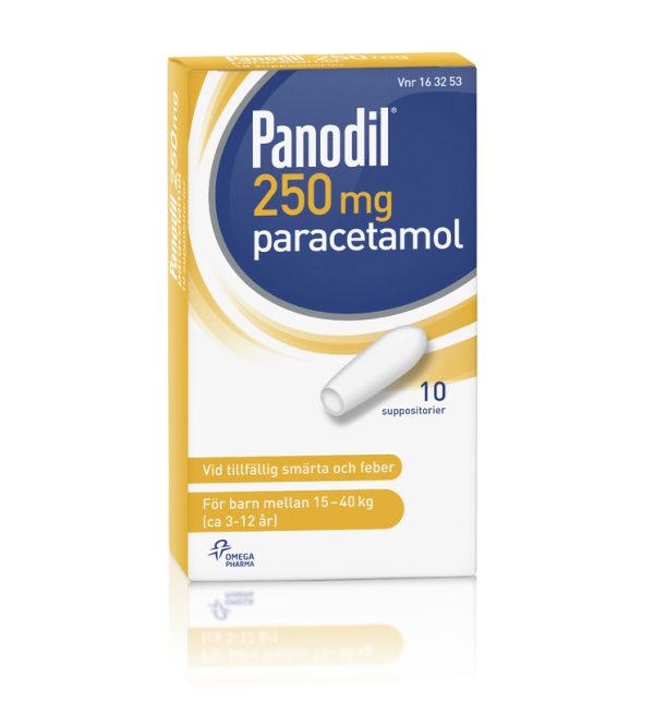 Panodil, suppositorium 250 mg 10 st