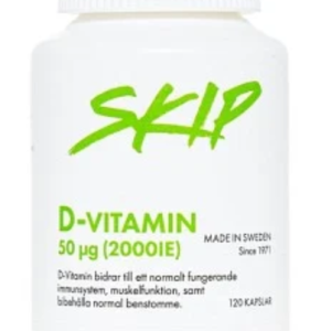 Skip D-Vitamin Extra Stark 2000 IE veg 120 kapslar