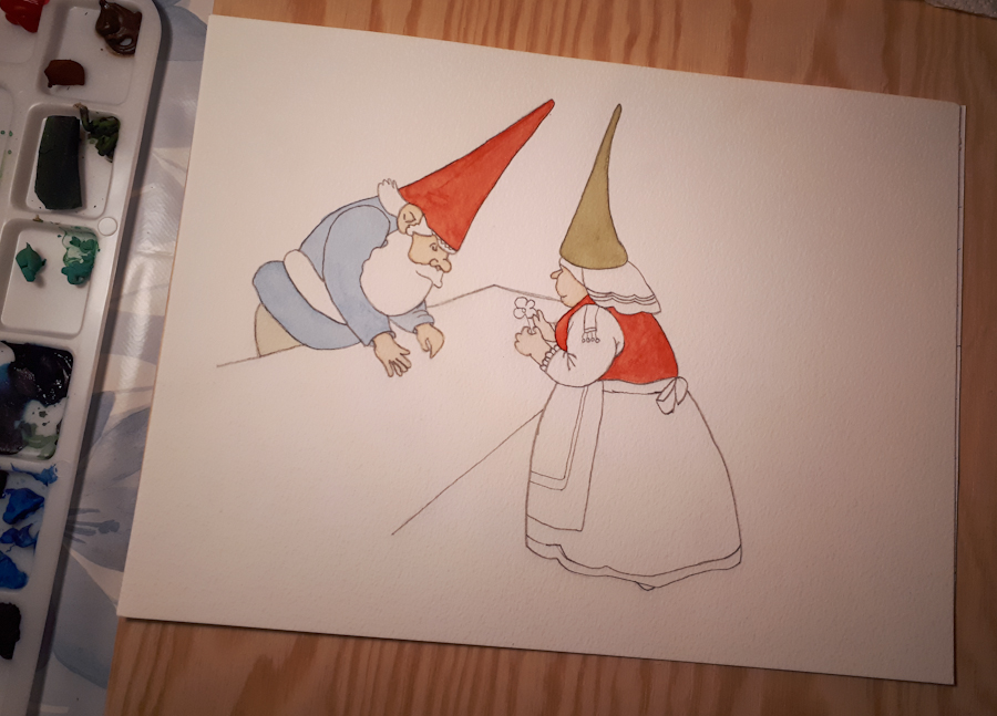 I have started painting the Gnome couple