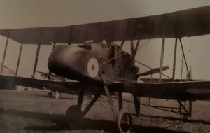 a black and white photo of an old airplane