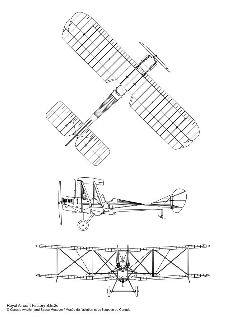 a drawing of an airplane with two wings