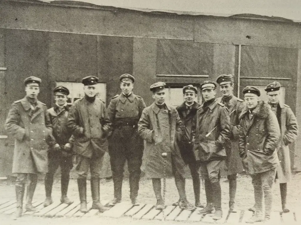 a group of men standing next to each other