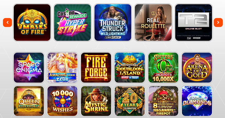 Hit games and slot machines at Zodiac Casino