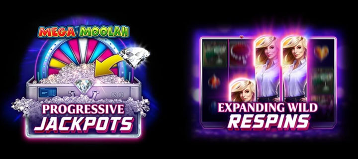 Agent Jane Blonde Mega Moolah Expanding Wilds and Respins on a Progressive Pokie